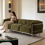 Bauhaus Sofa Series With Exposed Steel Frame and Deep Plush Lounge Seats