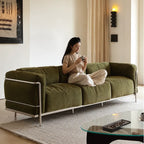Bauhaus Sofa Series With Exposed Steel Frame and Deep Plush Lounge Seats