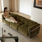 Bauhaus Sofa Series With Exposed Steel Frame and Deep Plush Lounge Seats