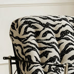 Bauhaus Zebra Lounge Chair with Sculptural Steel Frame and Plush Comfort