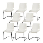 Scandinavian style low back side chair made of plastic and acrylic, ideal for kitchen and dining areas