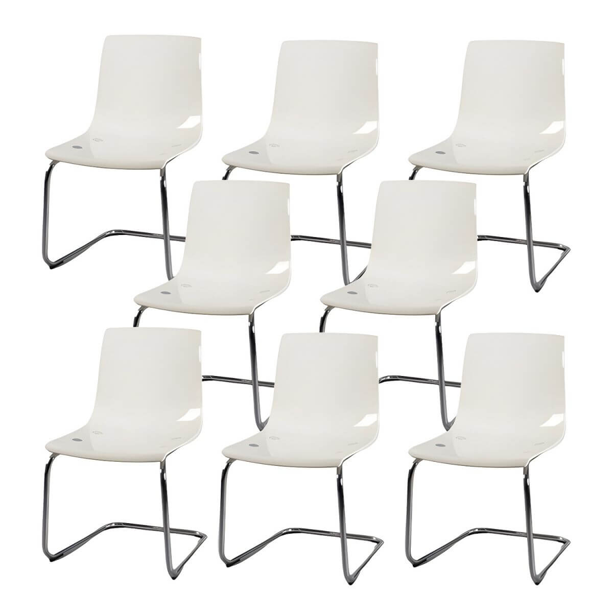 Scandinavian style low back side chair made of plastic and acrylic, ideal for kitchen and dining areas