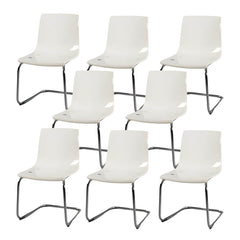 Gorgeous Scandinavian Style Side Chair - Low Back Plastic & Acrylic Chair for Kitchen & Dining Dining Chairs