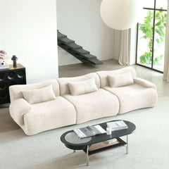 Modern Teddy Velvet Upholstered Sectional Sofa Modular Sofa