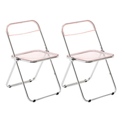 Scandinavian Style Silver Metal Leg Plastic & Acrylic Side Chair Dining Chairs