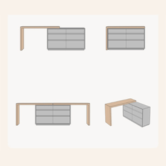 Modern Minimalist Makeup Vanity and Storage Cabinet Combo - Elegant Design for Stylish Spaces