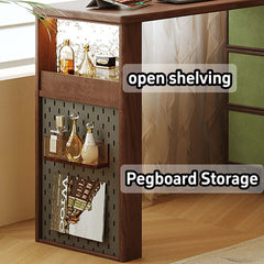 Cocochairs Multifunctional Makeup Vanity Desk with 6 Drawers & Pegboard Storage