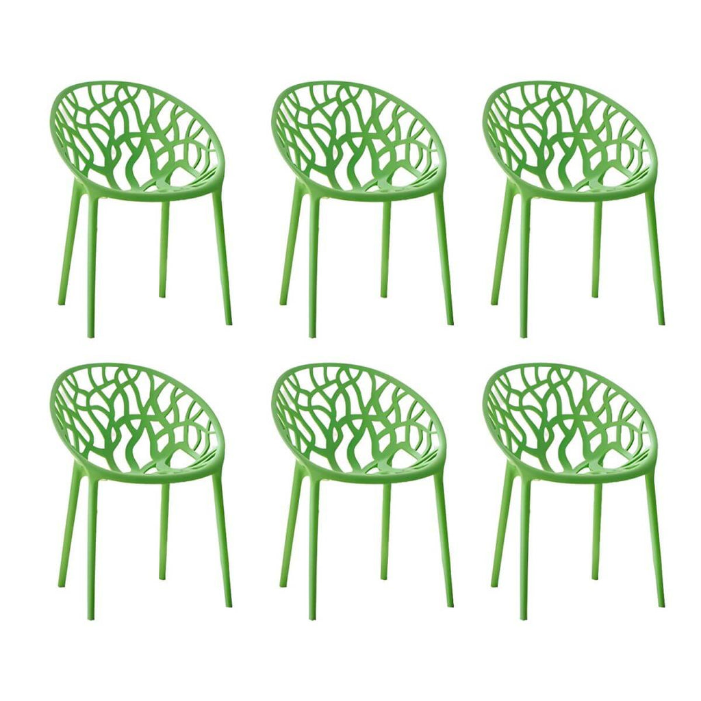 Scandinavian style sloped arm chair made of plastic and acrylic, ideal for kitchen and dining areas