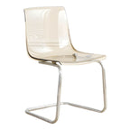 Scandinavian style plastic and acrylic non-upholstered side dining chair