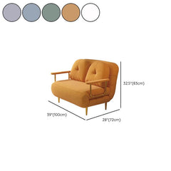 Glam Polyester Fiber Convertible Sofa Sleeper with Tufted Back Futons