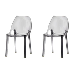 Home Indoor Armless Dining Chairs Acrylic Side Parsons Chair Dining Chairs