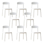 Scandinavian style low back kitchen and dining chair made of plastic and acrylic