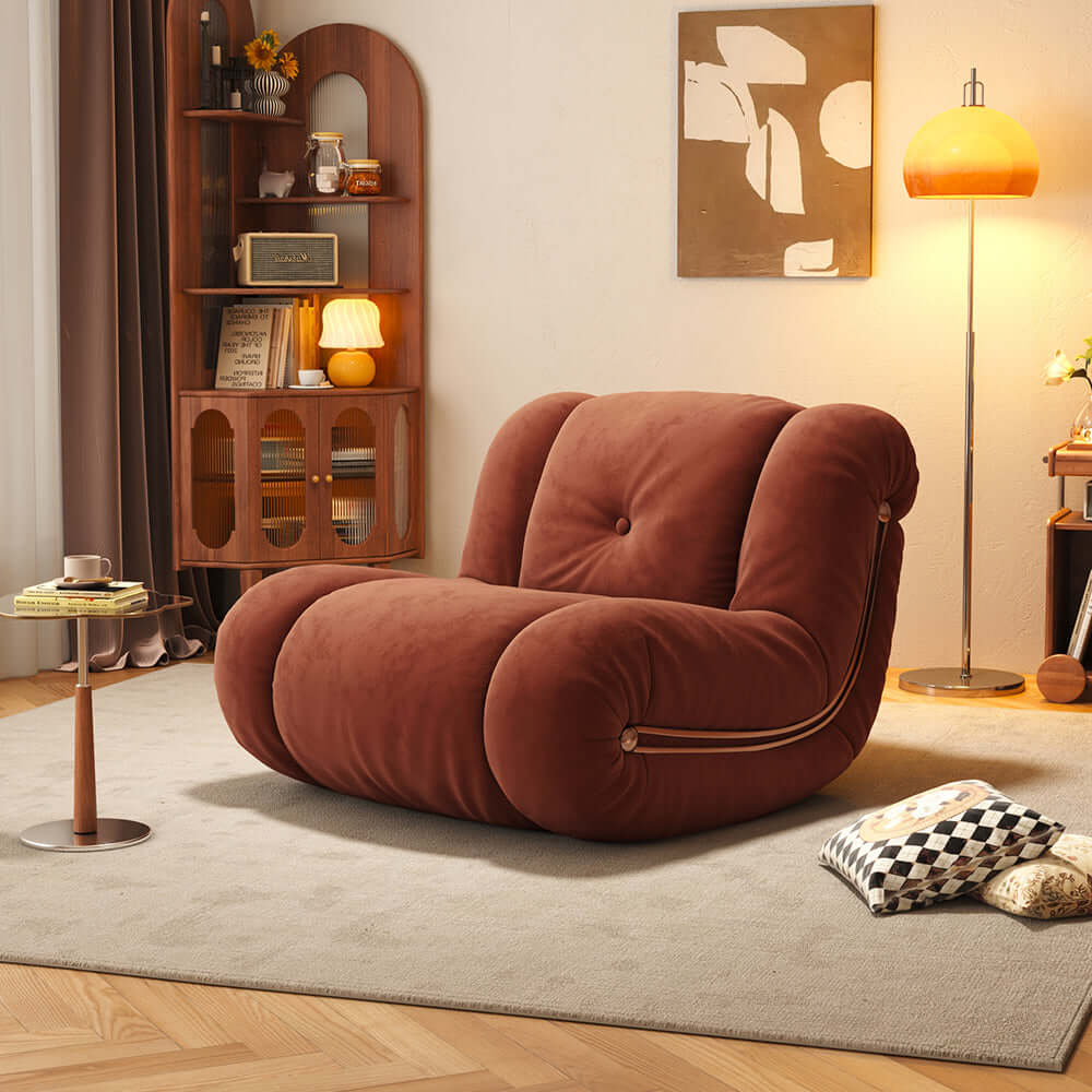 Comfortable rocking recliner sofa chair with ergonomic backrest for leisure and relaxation