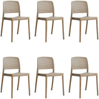 Stackable modern plastic and acrylic side chair for kitchen and dining use