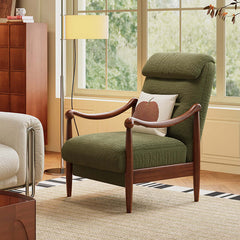 Vintage Adjustable Accent Chair with Solid Wood Frame