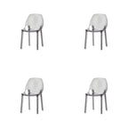 Armless acrylic side Parsons dining chair for indoor home use