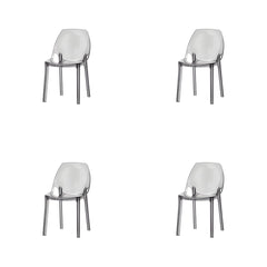 Home Indoor Armless Dining Chairs Acrylic Side Parsons Chair Dining Chairs