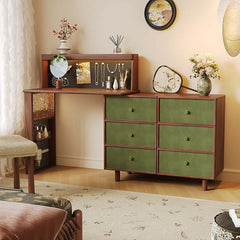 Cocochairs Multifunctional Makeup Vanity Desk with 6 Drawers & Pegboard Storage