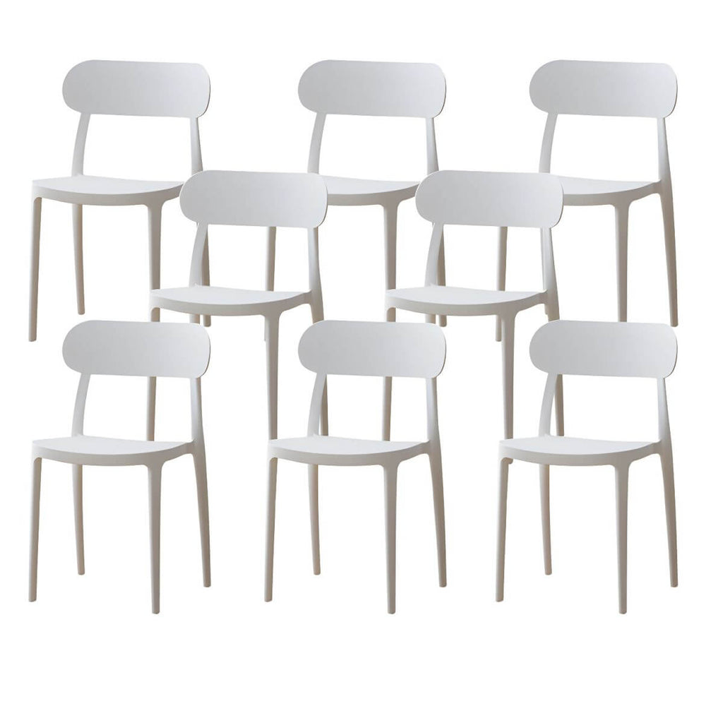 Modern Scandinavian dining chair made of plastic and acrylic, perfect for kitchen and dining areas