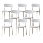 Modern Scandinavian dining chair made of plastic and acrylic, perfect for kitchen and dining areas