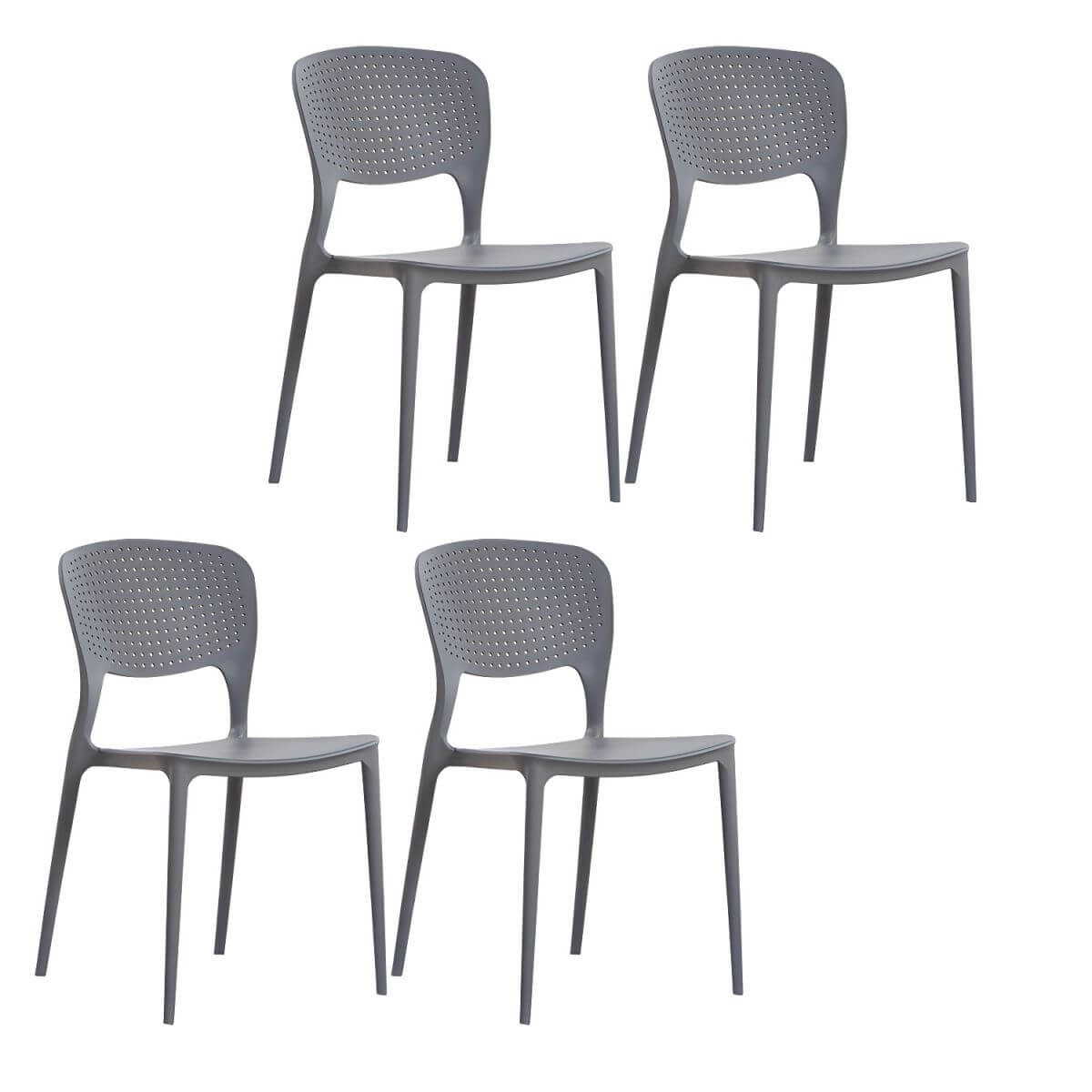Stackable Scandinavian style plastic and acrylic side chair for dining room