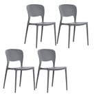 Stackable Scandinavian style plastic and acrylic side chair for dining room