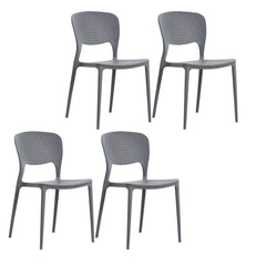 Modern Scandinavian Style Stackable Plastic & Acrylic Side Chair Dining Chairs