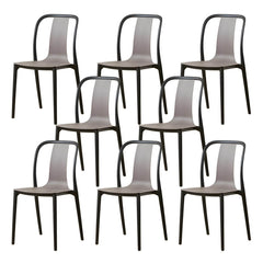 Modern Style Low-Back Plastic & Acrylic Side Chair for Kitchen & Dining Dining Chairs