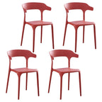 Acrylic Nordic dining chair with backrest and armrests, featuring clear acrylic legs
