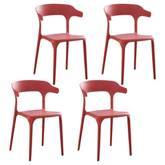 Nordic Backrest Armrest Acrylic Chair with Acrylic Legs for Dining Room Dining Chairs