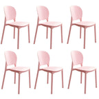 Stackable Scandinavian side chair with open back made of plastic and acrylic for dining