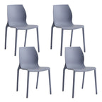 Stackable modern Scandinavian plastic and acrylic chair for kitchen and dining use