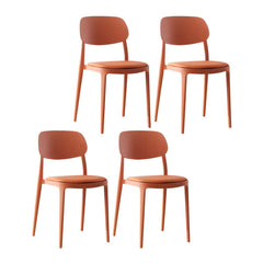 Plastic Scandinavian Living Room Side Chair Matte Finish Open Back Dining Chair Dining Chairs