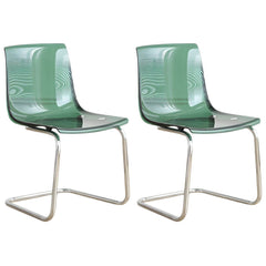 Scandinavian Style Non-Upholstered Side Chair in Plastic & Acrylic Dining Chairs