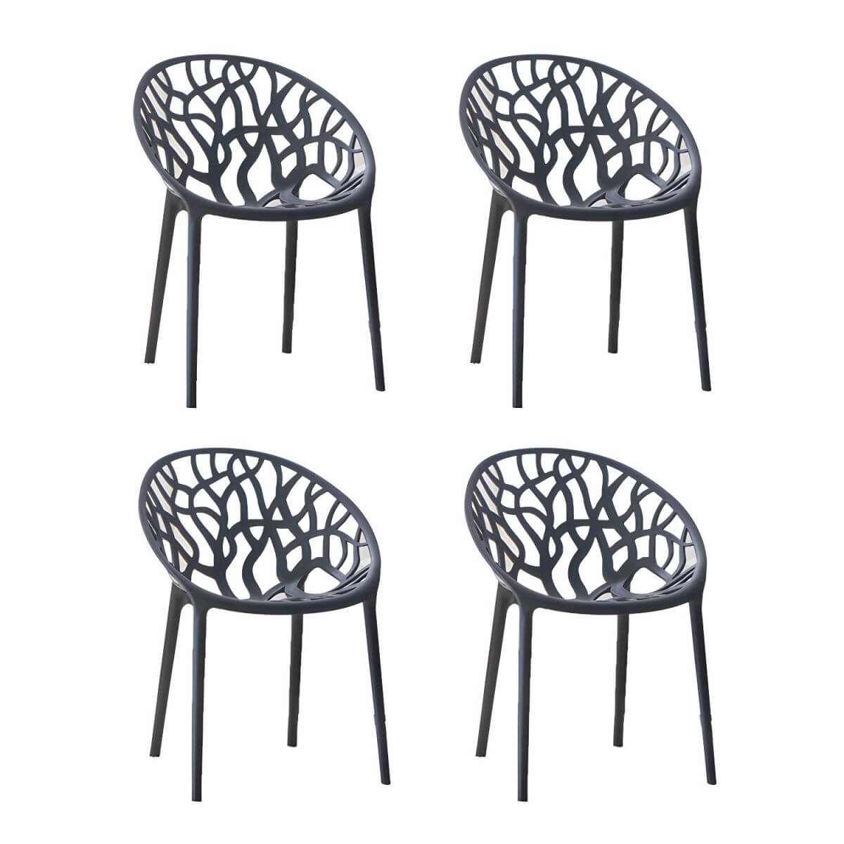 Scandinavian style sloped arm chair made of plastic and acrylic, ideal for kitchen and dining areas