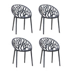 Scandinavian style sloped arm chair made of plastic and acrylic, ideal for kitchen and dining areas