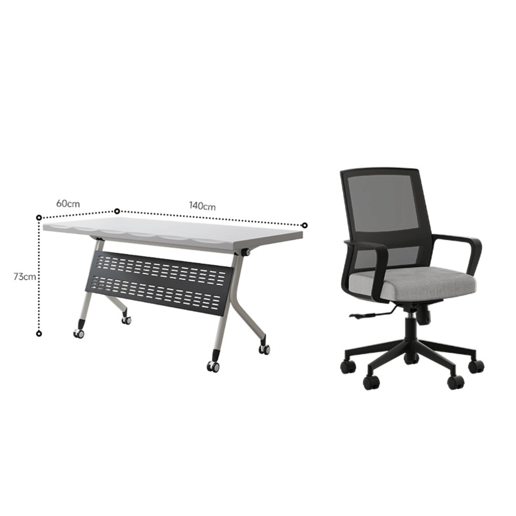 Foldable meeting table that is durable, lightweight, and easy to store