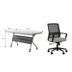 Foldable meeting table that is durable, lightweight, and easy to store