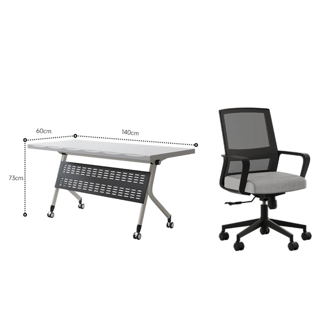 Foldable meeting table that is durable, lightweight, and easy to store