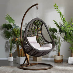 Waterproof Tropical Porch Swing with Stand Alloy with Pads & Chain & Stand Porch Swings