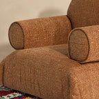 Bear Chenille Kids Lounge Chair with Rounded Silhouette for Reading Nooks