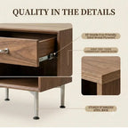 Bedroom Multifunctional Pet-Friendly Nightstand With Drawer and Cat Den