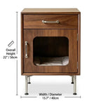 Bedroom Multifunctional Pet-Friendly Nightstand With Drawer and Cat Den Dimensions