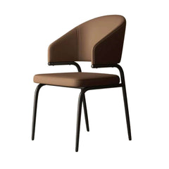 Modern Dining Chair with Durable Leather and Light Comfortable Cushion