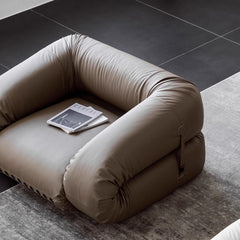 Beige 3-seater sofa bed with versatile design