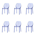 Armless acrylic side Parsons dining chair for indoor home use