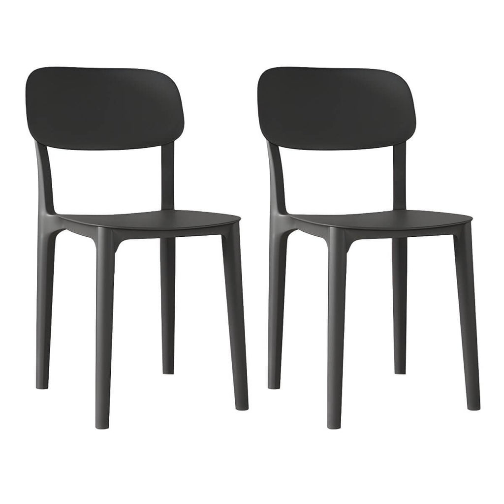 Stackable Nordic acrylic dining chair with backrest and acrylic legs