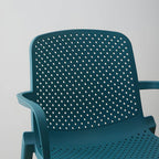 Acrylic modern plastic dining chair with solid back, 32 inches high, ideal for restaurant seating