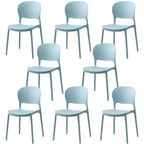 Scandinavian style stackable plastic and acrylic dining side chair for kitchen and dining