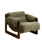 Accent arm chair with fixed back and armrest, available in solid color, striped, and floral patterns